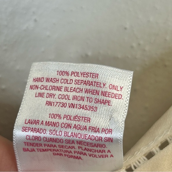 Xhilaration Womens XL Cream Crotchet Lace Cover-Up Boho Top Mesh Beachy Swim - Picture 7 of 11